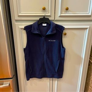 Mens Blue Columbia vest excellent condition small